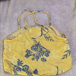 Yellow Floral Tank top! never worn!